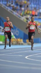 Los hermanos Dionibel (izquierda) y Deliber (derecha) Rodrguez consiguieron sendos diplomas paralmpicos en la prueba de 400 metros de los Juegos Paralmpicos de Rio 2016