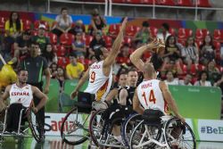 La seleccin masculina de baloncesto en silla de ruedas se clasifica para las semifinales tras derrotar a Alemania por 70-66