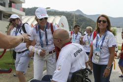 La Infanta Doa Elena visita a los deportistas espaoles en la Villa Paralmpica de Ro 2016
