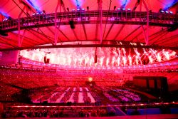 Inicio de la ceremonia de clausura de los Juegos Paralmpicos de Ro 2016.