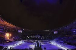 Momento de la ceremonia de clausura de los Juegos de Rio2016.