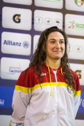 Ariadna Edo gana la medalla de bronce en 100 metros mariposa S13 durante la tercera jornada del Mundial de Natacin Paralmpica de Mxico 2017.