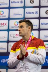 Jos Antonio Mar gana la medalla de bronce en 100 metros libre S9 durante la tercera jornada del Mundial de Natacin Paralmpica de Mxico 2017.