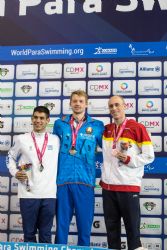 Ivn Salguero gana la medalla de plata en 200 metros estilos SM13 durante la quinta jornada del Campeonato del Mundo de Natacin Paralmpica Mxico 2017.