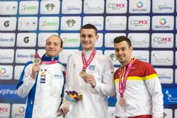 Jos Antonio Mar gana la medalla de bronce en 100 metros mariposa S9 durante la quinta jornada del Campeonato del Mundo de Natacin Paralmpica Mxico 2017.