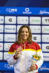 Nuria Marqus gana la medalla de bronce en 100 metros mariposa S9 durante la quinta jornada del Campeonato del Mundo de Natacin Paralmpica Mxico 2017.