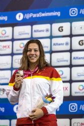 Nuria Marqus gana la medalla de plata en los 50 metros libre S9 durante la sexta jornada del Campeonato del Mundo de Natacin Paralmpica Mxico 2017.