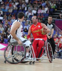 Partido clasificatorio entre el Equipo Paralmpico Espaol de baloncesto en silla de ruedas y Estados Unidos.