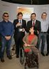 Acto de presentacin de la Tarjeta Paralmpicos de Bankia con los deportistas David Casinos, Teresa Perales, Ignacio vila y Joan Font 