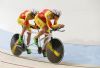 Momento de la participacin del tndem formado por Carlos Gonzlez y Noel Martn (deportista de apoyo) en la prueba de persecucin en pista celebrada durante la primera jornada de ciclismo de los Juegos Paralmpicos de Rio 2016.