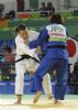 Imagen del combate por el bronce de la judoka valenciana Mnica Merenciano frente a la japonesa Hinose Junko. Mnica finaliz la competicin de judo hasta 57 kilos en quinta posicin.