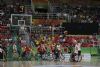 Lanzamiento a canasta de Asier Garca (13), en el Espaa-Gran Bretaa (69-63) de las semifinales del torneo paralmpico de baloncesto