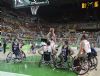 Alejandro Zarzuela (9) lanza a canasta en un momento de la final paralmpica de baloncesto entre Espaa y Estados Unidos (52-68)