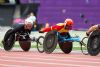 Jordi Madera en las series de 5.000 metros T54 en el Mundial de Atletismo Paralmpico Londres 2017