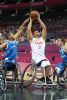 Primer partido contra la seleccin Italiana, del Equipo Paralmpico Espaol de baloncesto en silla de ruedas.