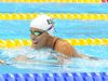 Teresa Perales nadando la prueba de los 100 metros braza.