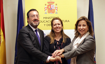 Miguel Carballeda, Ana Mu�oz y Nieves Segovia