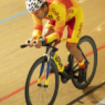 Óscar Higuera, con la selección española en el Mundial de Ciclismo en Pista de Apeldoorn 2019.