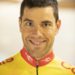 Eduardo Santas, con la selección española en el Mundial de Ciclismo en Pista de Apeldoorn 2019.