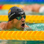 Momento de la prueba de 50 braza SB3 para Manuel Martínez en el Europeo de Dublín