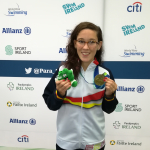 Marian Polo luce su medalla de bronce en los 100 espalda S13 del Europeo de Dublín