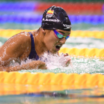 Michelle Alonso durante la prueba de los 100 braza SB14 del Europeo de Dublín 2018