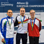 Campeón de Europa de 400 libres S8. Íñigo Llopis, en el podio del Europeo de Dublín 2018