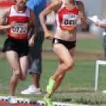 Elena Congost, en la prueba de los 1.500 metros (clase T12) en el Mundial de Lyon 2013.