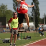 Xavier Porras ganó la medalla de bronce en el salto de longitud (clase T11) del Mundial de Lyon 2013.