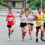 Abderrahman Ait y Alberto Suárez, en el maratón del Mundial de Lyon 2013.