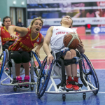 Sonia Ruiz, en una acción del España-Gran Bretaña del Europeo BSR 2015.