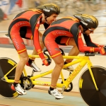 Ignacio Ávila y Joan Font, en el Mundial de Ciclismo en Pista de Aguascalientes 2014.