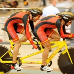 Ignacio Ávila y Joan Font, en el Mundial de Ciclismo en Pista de Aguascalientes 2014.