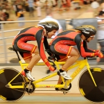 Ignacio Ávila y Joan Font, en el Mundial de Ciclismo en Pista de Aguascalientes 2014.