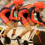 Christian Venge y David Llaurado, en el Mundial de Ciclismo en Pista de Aguascalientes 2014.