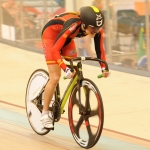 Raquel Acinas, en el Mundial de Ciclismo en Pista de Aguascalientes 2014.