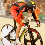 Raquel Acinas, en el Mundial de Ciclismo en Pista de Aguascalientes 2014.