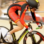 Raquel Acinas, en el Mundial de Ciclismo en Pista de Aguascalientes 2014.