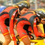 Ignacio Ávila y Joan Font, en el Mundial de Ciclismo en Pista de Aguascalientes 2014.