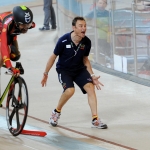 Juan José Méndez y Félix García Casas, en el Mundial de Ciclismo en Pista de Aguascalientes 2014.