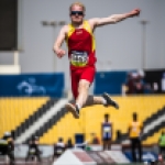 Iván Cano conquista la medalla de plata en salto de longitud en el Mundial de Atletismo Doha 2015.