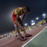 Deliber Rodríguez, al conseguir la medalla de plata en la prueba de los 400 metros T20 en el Mundial de Atletismo de Doha 2015.