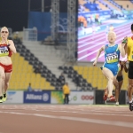 Melany Berges, durante su participación en una de las pruebas en el Mundial de Atletismo Doha 2015.