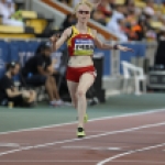 Melany Berges, durante una de sus pruebas en el Mundial de Atletismo Doha 2015.