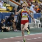 Melany Berges, durante su participación en una de las pruebas en el Mundial de Atletismo Doha 2015.