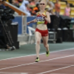 Melany Berges, durante su participación en una de sus pruebas en el Mundial de Atletismo Doha 2015.