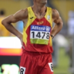 José Pámpano, al acabar una de las pruebas del Mundial de Atletismo Doha 2015.