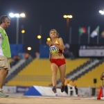 Sara Martínez Puntero, durante la prueba de salto de longitud T12 del Mundial de Atletismo Doha 2015.