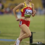 Elena Congost, durante la prueba de 1500 metros T12 del Mundial de Atletismo Doha 2015.