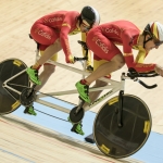 Carlos González y Noel Martín, en el Campeonato del Mundo de Ciclismo en pista, Montichiari 2016.